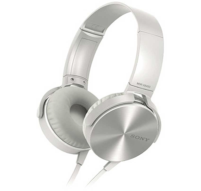 sony mdr-xb450 on-ear extra bass headphones (white)